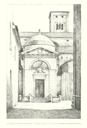 The Tomb of Dante in Ravenna, Facade built in 1780, by the architect Morigia of Ravenna (engraving)