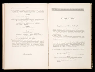 Libretto of Tosca by Giacomo Puccini, Edition Ricordi, Italy