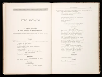 Libretto of Tosca by Giacomo Puccini, Edition Ricordi, Italy