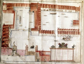 Map of the Venice Arsenal in 1580