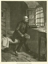 Mazzini Prisoner in the Fortress of Gaeta (engraving)