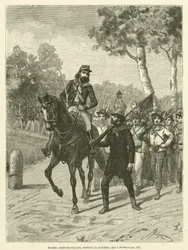 Mazzini, Simple Soldier, Carried the Flag God and People (engraving)