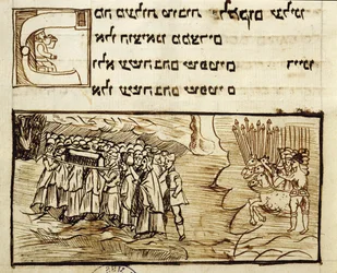 The Jewish People Crossing the Red Sea with the Holy Ark Followed by the Egyptians