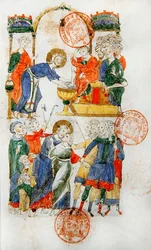Ms. 364: Jesus washes the disciples