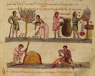 Working in the Fields, Illustration from the Cynegetica by Oppian