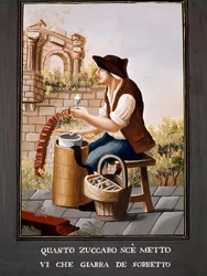 Minor Neapolitan trades: the sorbet seller - (Old trade: the ice cream seller), 19th century - Naples, Museo Nazionale di San Martino