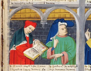 Nobleman and lawyer holding an open book
