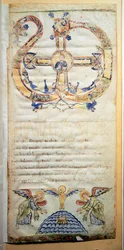 Page of a Pontifical Containing Prayers and Ceremonies