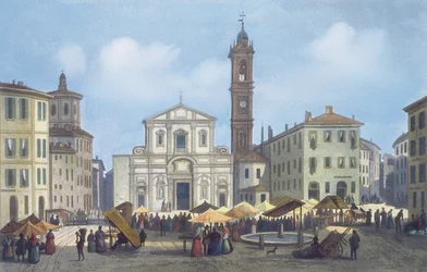 Piazza Santo Stefano from Views of Milan and its Environs