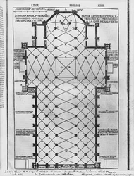 Plan of Milan Cathedral, illustration from De Architectura by Vitruvius, Como, 1521