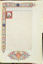 The Dialogues of Plato translated by Ficino and dedicated to Lorenzo the Magnificent, circa 1480