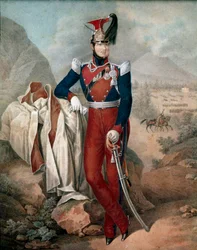 Portrait of Ferdinand II (Ferdinando Carlo) (1810-1859), King of the Two Sicilies, anonymous watercolour, 19th century, Museo Nazionale di San Martino, Naples