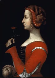 Portrait of Laure (Laura) by Noves, Aimee woman of Petrarca (Francesco Petrarca)