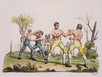 Pugilists, plate 31 from The History of the Nations