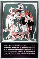 Satirical Vignette Against Traitors Victor Emmanuel III and Badoglio, 1944