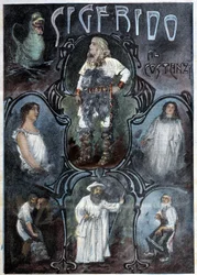 Siegfried, hero of German mythology corresponding to the Scandinavian Sigurd, Opera by Wagner - in “La Tribuna Illustrata”