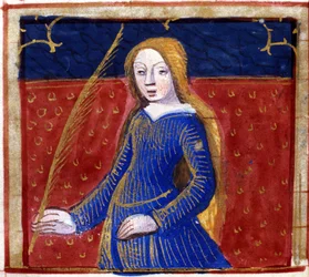 Sign of the Virgin. Italian Horoscope, mid-15th century.