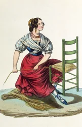 Straw chair maker