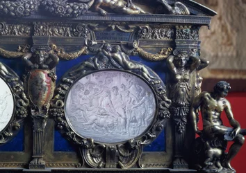 The Farnese Chest, (detail) depicting the Triumph of Bacchus, by Sebastiano Sbarri and Giovanni Bernardo da Castel Bolognese