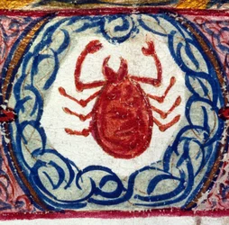 Sign of Cancer. Italian Horoscope, mid-15th century