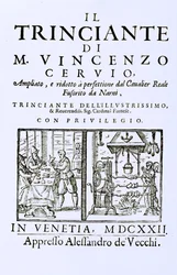 Titlepage of an Italian Cookery Book, Published in Venice, 1622