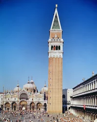 View of the campanile and the basilica di San Marco