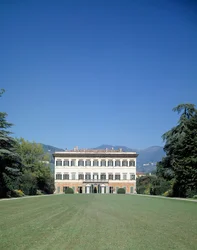 View of the facade of Villa reale di Marlia (or Palazzo Orsetti)