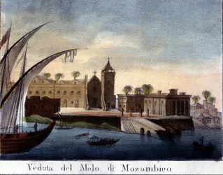 Wharf in Mozambique, former Portuguese province
