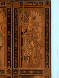 Detail of one of the Doors at the Sala degli Angelo, Palazzo Ducale, Urbino