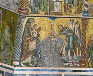Saint John Baptizing Jesus in the Jordan River