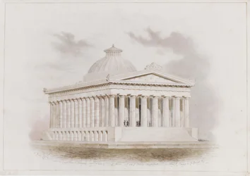 U. S. Custom House, New York Perspective, 1834