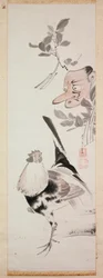 Cockerel and Tengu mask, c.1775