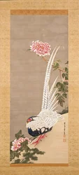 Silver Pheasant and Peonies