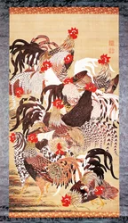 Thirteen Roosters, from Colorful Realm of Living Beings, Edo Period, c.1757-66