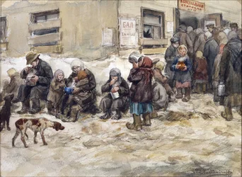 Hungry Years in Petrograd. A Communal Dining Room