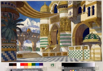Stage Design for the Opera Ruslan and Ludmila by M. Glinka