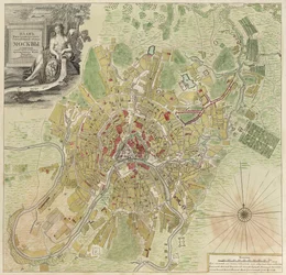 Map of Moscow, 1739