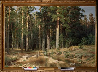 Mast Tree Grove (or false ashoka, Polyalthia longifolia) - Painting by Ivan Ivanovich Shishkin (Chichkine) (1832-1898)