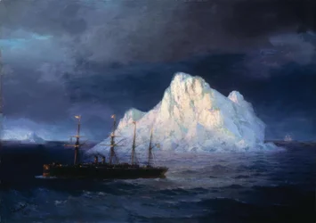 I. K. Aivazovsky, Steamship by an Iceberg, painting, 1894
