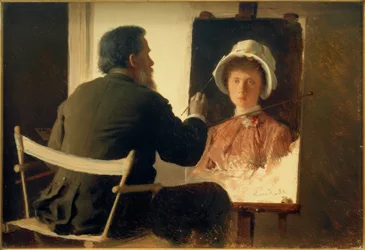 Kramskoi, Portraying His Daughter