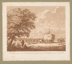 Landscape with Haymaking Farmers with Amsterdam on the Horizon