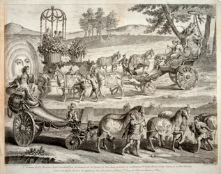The Chariot of Apollo - Engraving by A J De Fehrt