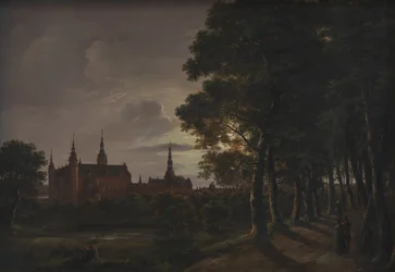 Frederiksborg Castle by Moonlight