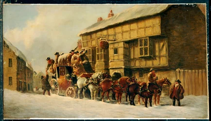 Outside the George Inn, 1879