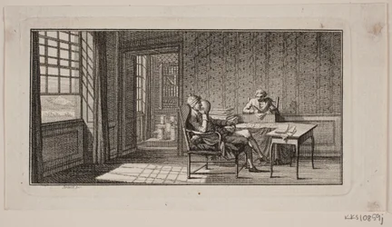 The Interior of a Room, Where Bonnet Dictates to His Secretary