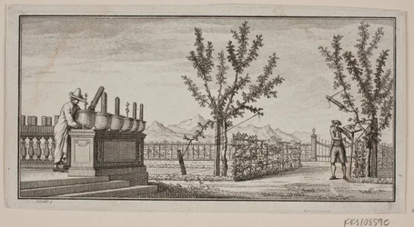 Vignette with Four Winged Genii