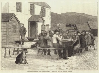 Scottish Volunteers at Home, After Dinner at a Sheep-Farm Near the Spital of Glenshee