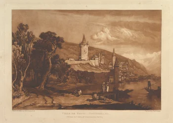 Ville de Thun, Switzerland Liber Studiorum, part XII, plate 59, January 1, 1816