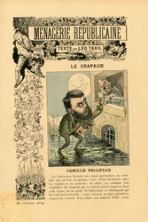 Menagerie Republicaine Humoristic gallery of the main characters of the Third Republic, number 29, Satirique en Couleurs