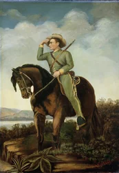 A Confederate Scout of General Turner Ashby at the Valley near Luray and New Hacket